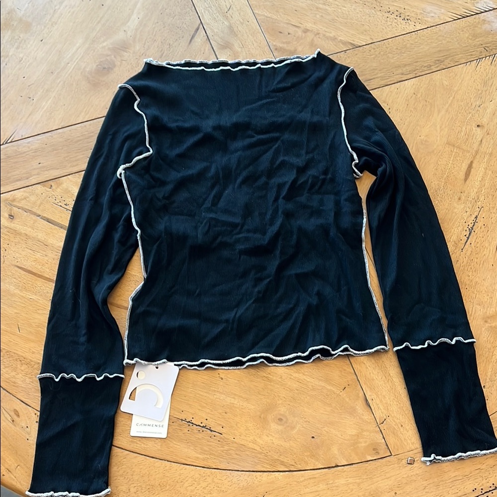 Chic Black Long Sleeve Top